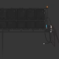 Industrial Modular Equipment With Black Casing Support Frame And Pipeline Connections