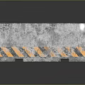 Concrete Barrier with Orange Black Reflective Stripes for Road Traffic Safety Isolation