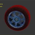 High Quality Car Wheel With Black Tire And Silver Spoke Rim Central Hub Design