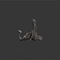 Traditional Stone Sculpture Depicting Man Seated On Elephant With Intricate Details