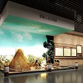 Elegant Lobby Interior With White Marble Reception Desk Wooden Panel Wall And Archway