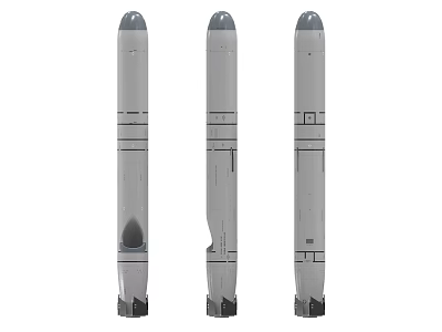 missile cruise missile rocket intercontinental missile 3d model