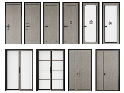 New Chinese Style Flat Door model