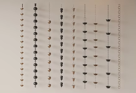 Japanese style water guiding bell 3d model