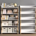 Modern Storage Rack Bookshelf Storage Rack Desk Study 3d model