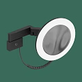 Modern Black Wall Sconce With Adjustable Arm Round LED Light Head