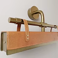 Modern Stylish Wall Lamp With Leather And Brass Wall Mounted Bar Design 3d model