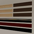 Various Decorative Lines In Wooden Dark And LED Strip Designs For Wall Trim