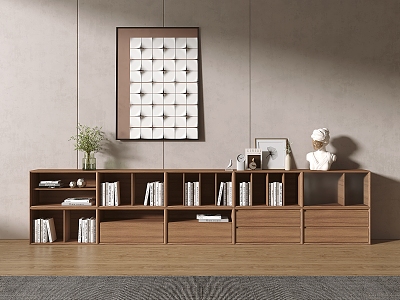 Modern Bookcase Combination Cabinet Bookcase Low Cabinet model