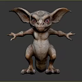 Game and Movie Character With Large Ears Red Eyes Scaly Skin And Curved Tail