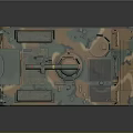 Armored Tracked Military Vehicle with Camouflage Paint and Weapon Turret System