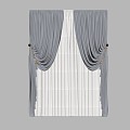 Modern fabric curtains 3d model