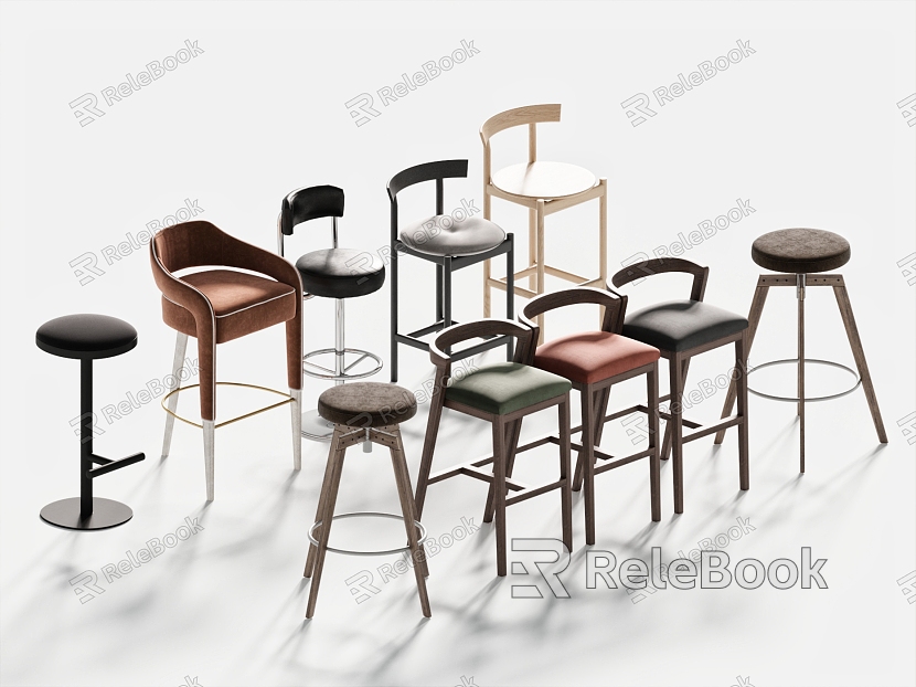 Modern Bar Chair Combination Bar Stool High Stool model