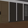 Stylish Hinged Doors In Various Designs For Modern Interior With Wooden Flooring