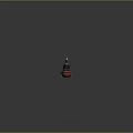 Sleek Black And Red Submarine Watercraft With Conning Tower And Antennas
