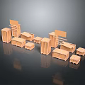 Wooden Furniture Models Collection With Cabinets Tables And Shelves Design