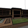 Modern School Building With Multi Story Design Large Windows And Central Entrance
