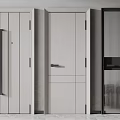 Modern swing door combination 3d model