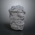 Gray Rock Stacked Scenic Component Sculpture With Natural Stone Texture 3d model