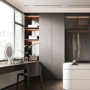 Light Luxury Cloakroom 3d model