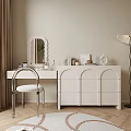 Modern Dressing Table Simple Cream Dressing Table 3d model