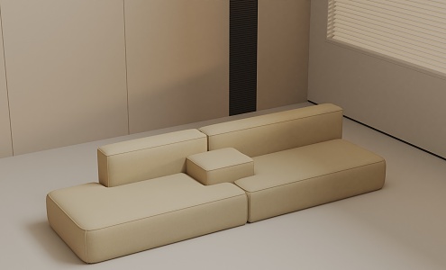 Three-seat sofa 3d model