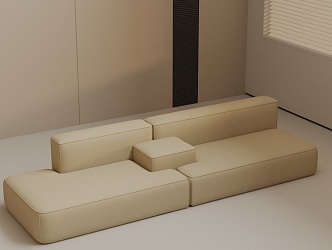 Three-seat sofa 3d model