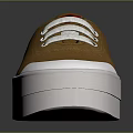Brown Canvas Casual Shoes With White Sole And White Laces Design