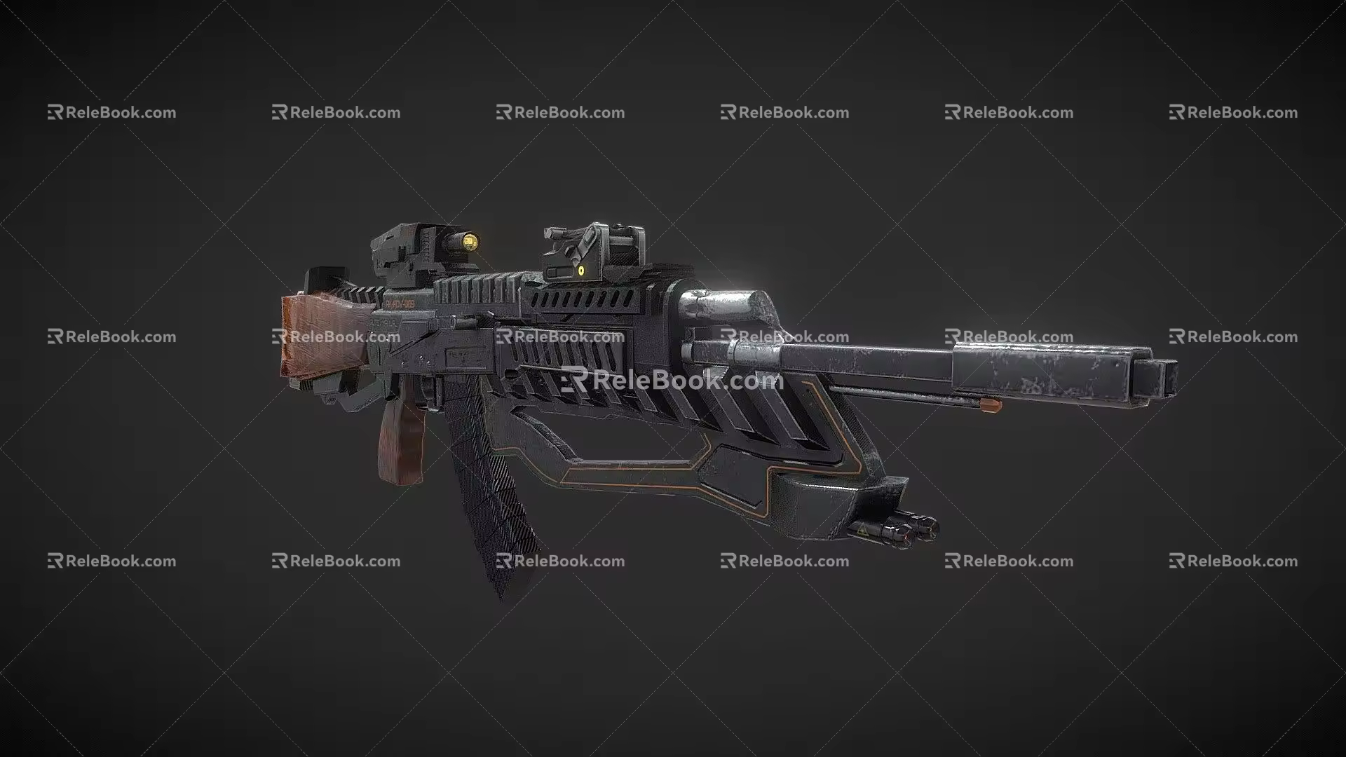 machine gun 3d model