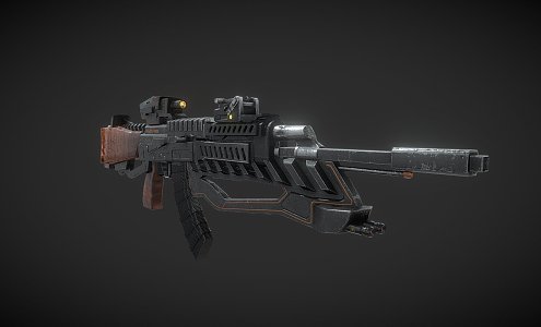 machine gun 3d model