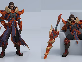 Game Character Cao 3d model