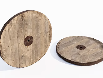 Modern wheels Old wooden wheels 3d model