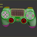 White Game Controller For Electronic Gaming With Ergonomic Design And Colorful Buttons
