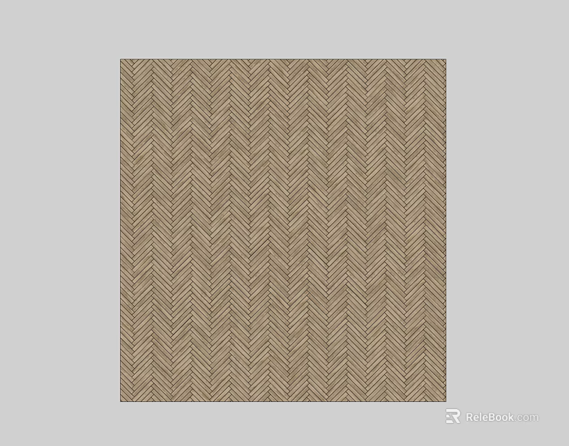 Modern Brown Door Arch With Herringbone Texture And Natural Wood Finish 3d model 