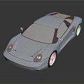Silver Sports Car With Sleek Modern Design Two Door Body White Wheels Shiny Exterior