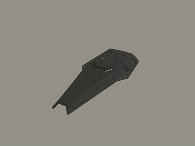 Black Mechanical Component 3D Model With Geometric Patterns Sleek Surface And Detailed Edges 3d model