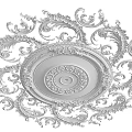 European-style lamp panel high-end hollow carved ceiling 3d model