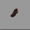 Red Leather Lace Up Boots With Orange Sole And Vintage Fashion Design