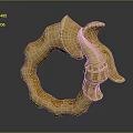Yellow Decorative Apparel Accessory With Unique Circular Design And Ornate Details For Fashion Enthusiasts
