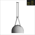 Modern Spherical Metal Pendant Light With Sleek Suspension Design And Shiny Finish