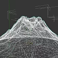 Microtopography Of Erupting Volcano With Flowing Lava And Rocky Terrain Features