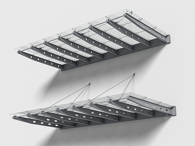 Steel Canopy Glass Canopy model