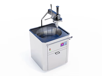 Stainless Steel Commercial Equipment With Round Container Mechanical Arm Display Screen And Drawer 3d model