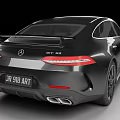 Black Mercedes AMG GT Coupe With Sporty Front Design And Sleek Wheels