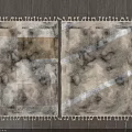 Soft Textured Square Rugs With Neutral Abstract Pattern Fringed Edges For Living Room Wooden Floor