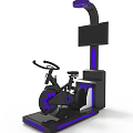 Modern Exercise Bike Fitness Equipment With Screen And Blue LED Lights Design