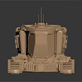 Golden 3D Rendered Tank Model With Modern Design And Metallic Tracks