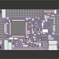 High Performance Electronic Circuit Board With Microchip Connectors And Pins