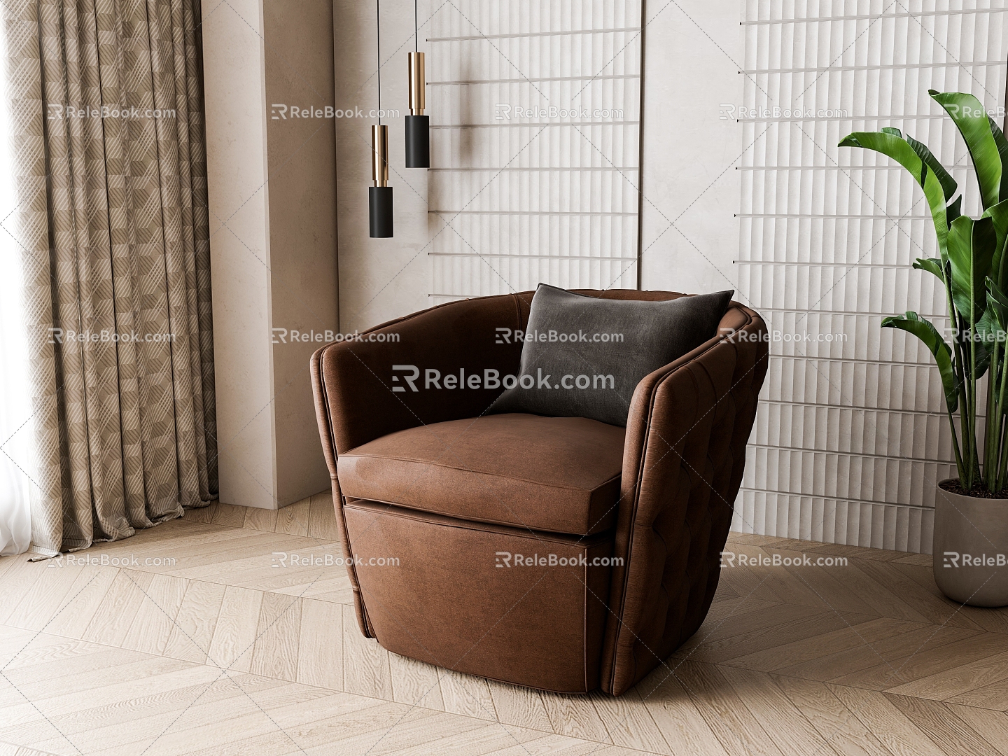 Modern Single Sofa 3d model