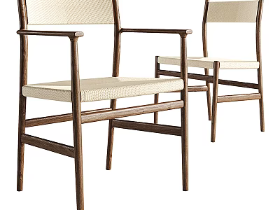 Modern Leisure Chair With Wooden Frame And Light Colored Fabric Seat Backrest 3d model
